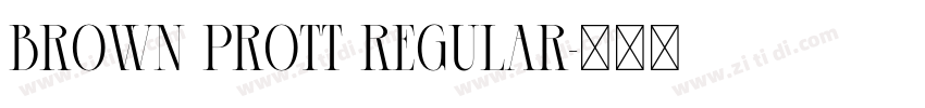 brown prott regular字体转换